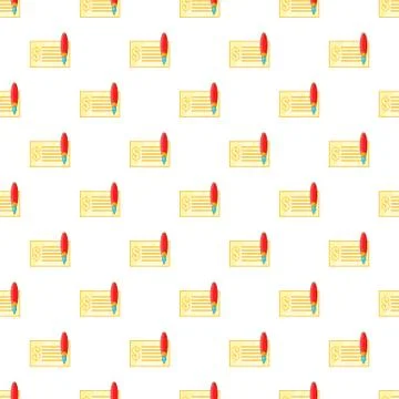 Checkbook pattern, cartoon style 스톡 일러스트