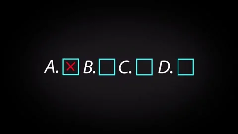 Checkbox Answer Form With Multiple Choice Options Stock Footage 345731212