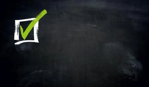 Checkbox chalkboard concept background 스톡 사진