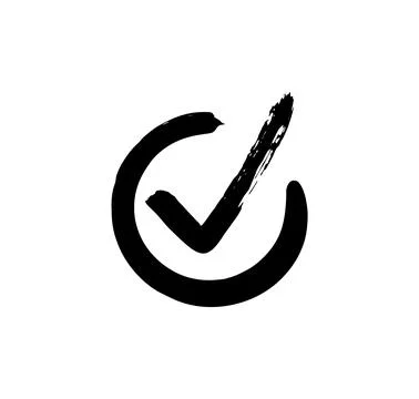 Checkbox. Check signs V X. Chalk and brush checkmarks set. Vector set Stock Illustration