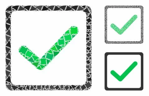 Checkbox Composition Icon of Tuberous Elements 스톡 일러스트