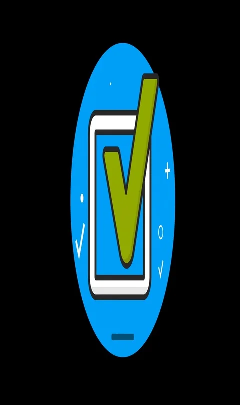 Checkbox flat icon animated with alpha channel Stock Footage 101584318