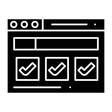 Checkbox Glyph Icon Stock Illustration