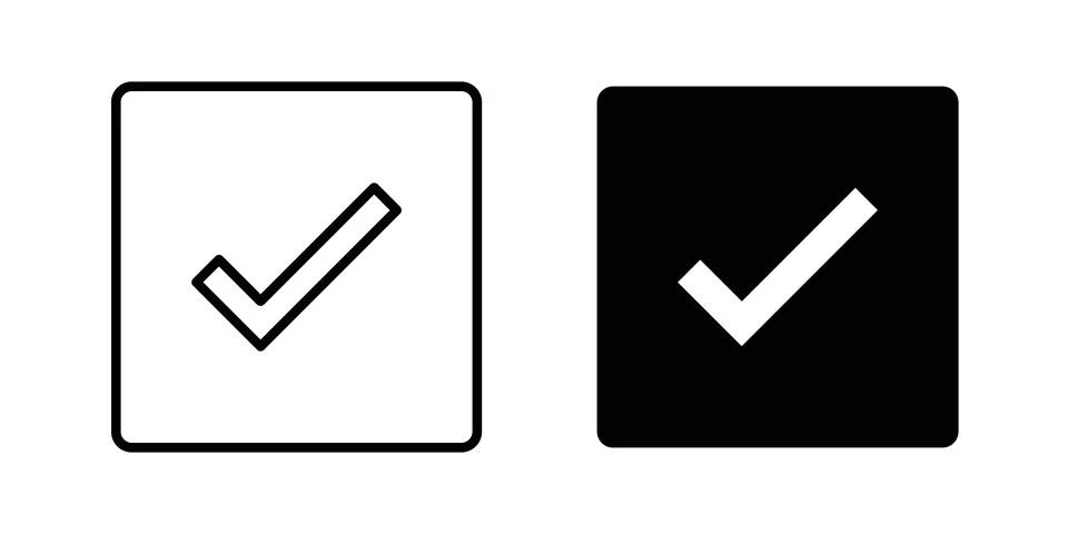 Checkbox icon for web projects Stock Illustration
