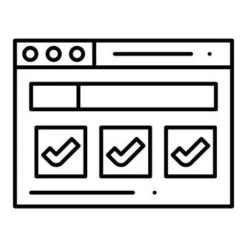 Checkbox Line Icon Stock Illustration