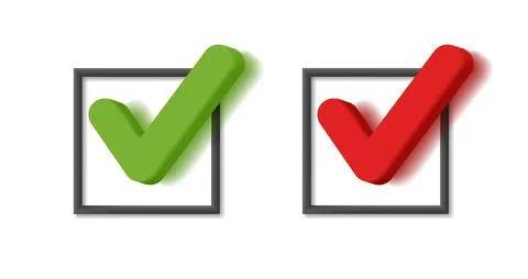 Checkbox linear square with 3d volume check tick mark, interface icon Stock Illustration