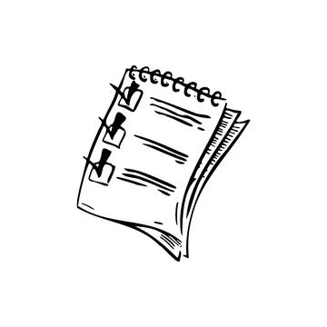 Checkbox list sketch vector illustration Stock Illustration