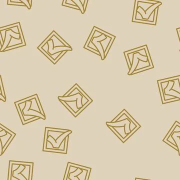 Checkbox mark line vector seamless pattern Stock Illustration