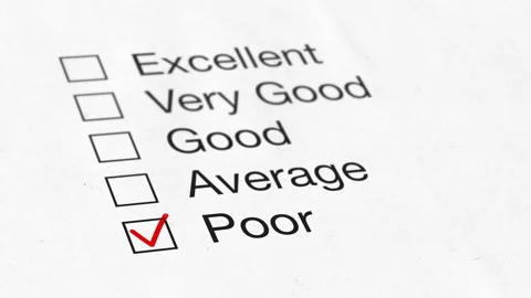 Checkbox Marking Survey - Poor - Explainer Infographic Background Stock Footage 163199286