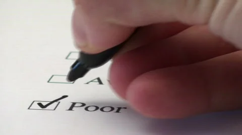 Checkbox POOR - HD  Stock Footage 497975