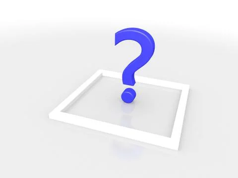 Checkbox with a question mark Stock Illustration