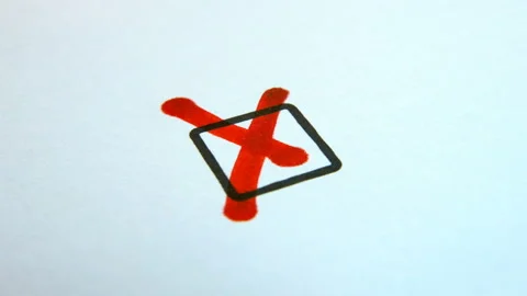 Checkbox with red cross Stock Footage 91235616