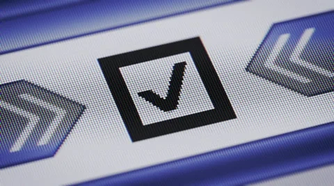 Checkbox on the screen. looping. Stock-Footage 41270909