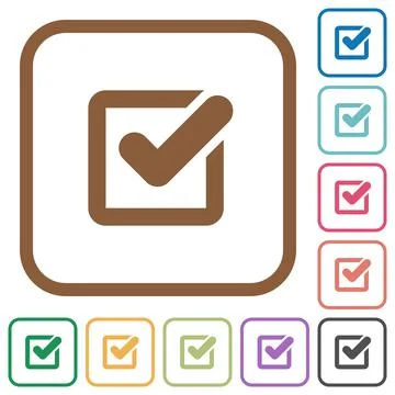 Checkbox simple icons Stock Illustration