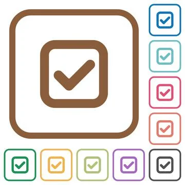 Checkbox simple icons Stock Illustration
