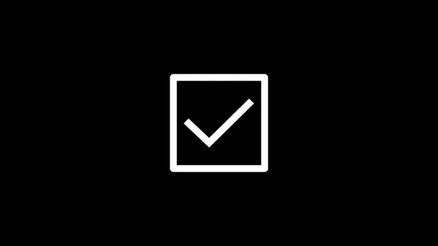 A checkbox with a simple outline smoothly displays a checkmark when clicked Stock Footage 303614785