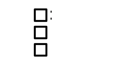 A checkbox with three parallel lines, representing a choice or selection. 動画素材 334931175