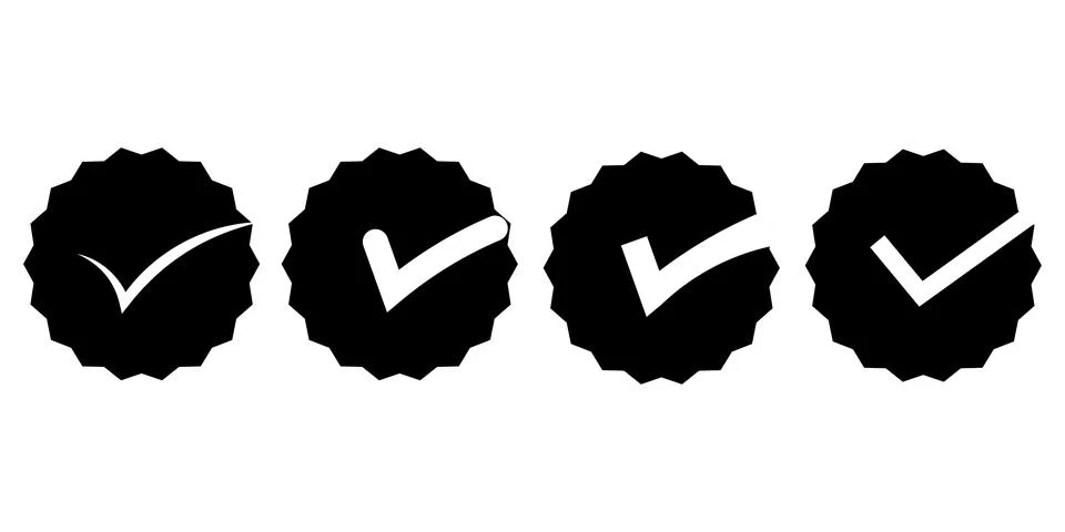Checkbox with tick marks icon set Stock Illustration