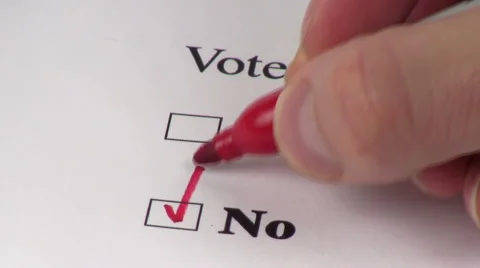 Checkbox vote NO - HD Stock Footage 5354546