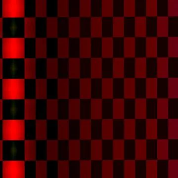 Checked background with red black rectangles. Modern style design. Wall. Stock Illustration