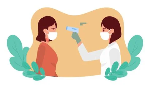 Checked Body Temperature Illustrazione stock