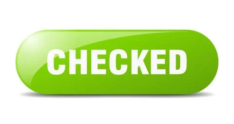 Checked button. checked sign. key. push button. Stock Illustration