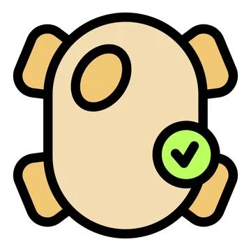 Checked chicken meat representing quality control and healthy food Stock Illustration