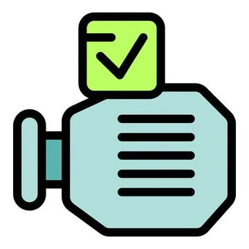 Checked electric motor representing successful performance testing Stock Illustration