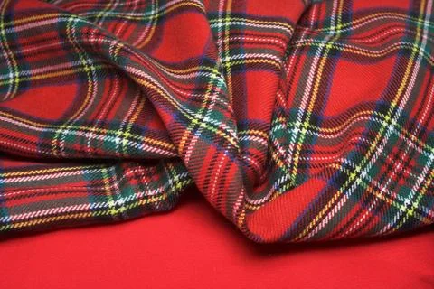 Checked fabric. Stock Photos