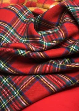 Checked fabric. Stock Photos