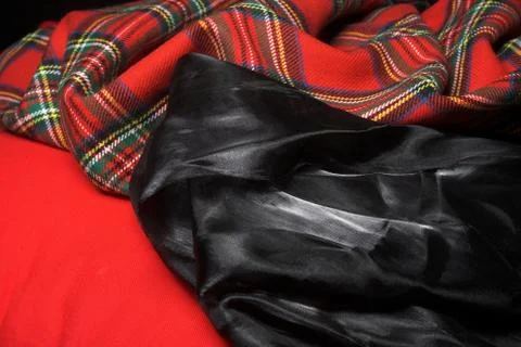 Checked fabric. Stock Photos