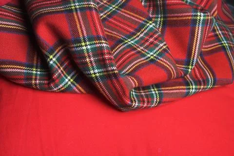 Checked fabric. Stock Photos