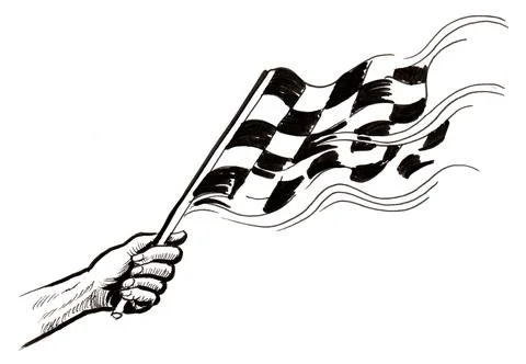 Checked flag Stock Illustration