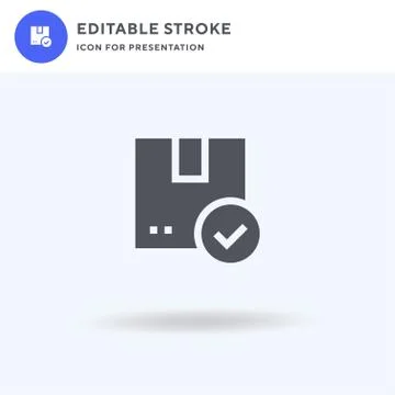 Checked icon vector, filled flat sign, solid pictogram isolated on white, logo Stock Illustration