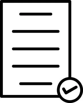 Checked Line Icon Design Stock Illustration