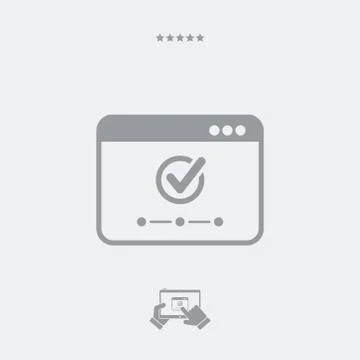 Checked network icon Stock Illustration