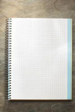 Checked notebook at grunge background Stock Photos