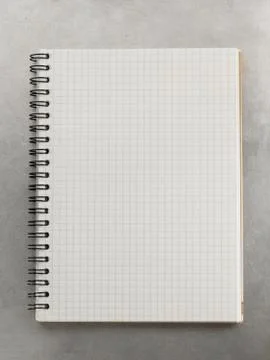 Checked notebook at metal background Stock Photos