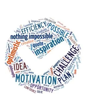 Checked nothing is impossible word cloud concept Stock Illustration
