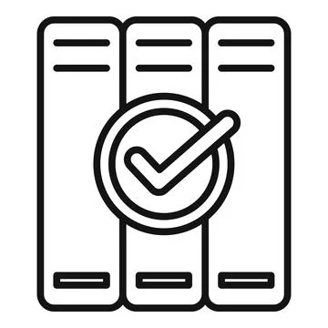 Checked quality assurance icon on documents Illustrazione stock