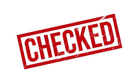 Checked Rubber Stamp. Checked Rubber Grunge Stamp Seal Vector Illustration Stock Illustration