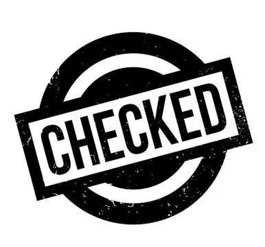 Checked rubber stamp Stock Illustration