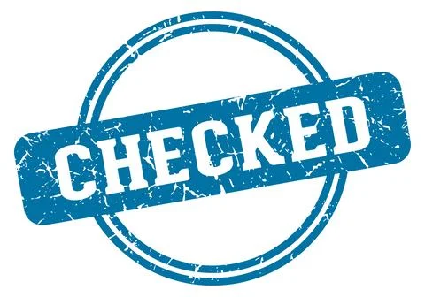 Checked stamp Stock Illustration
