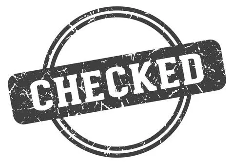 Checked stamp Stock Illustration
