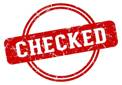 Checked stamp Stock Illustration