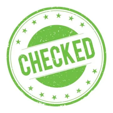 CHECKED stamp sign Stock Illustration