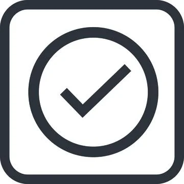 Checked Success Symbol Stock Illustration