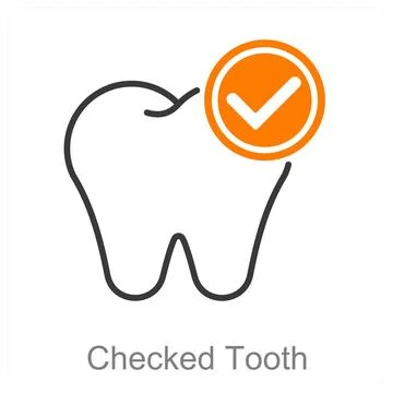 Checked Tooth Stock Illustration