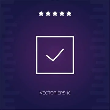 Checked vector icon Stock Illustration