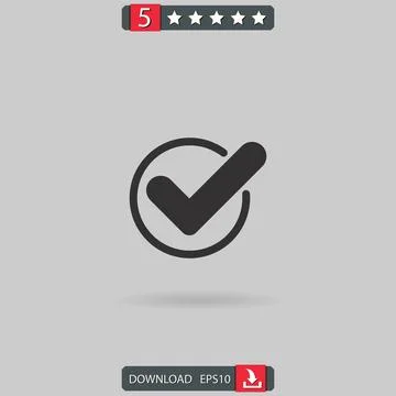 Checked vector icon Stock Illustration